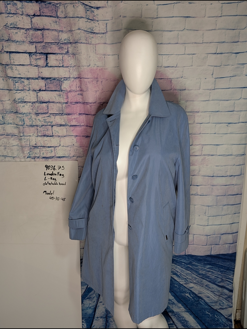 London Fog Light Blue Women's Trench Coat